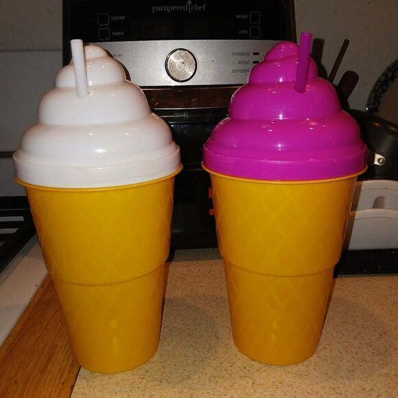 3 for $26 - Large Ice Cream Cone Summer Tumbler Set of 2 - Picture 2 of 2